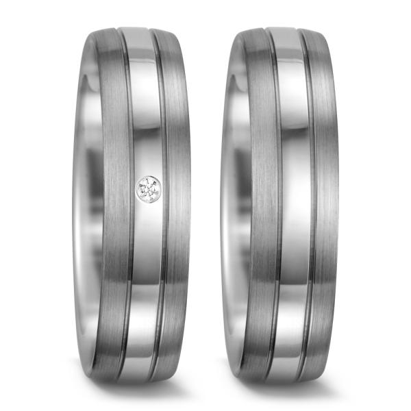 Weidner Trauringe Weissgold 62134 + 72134